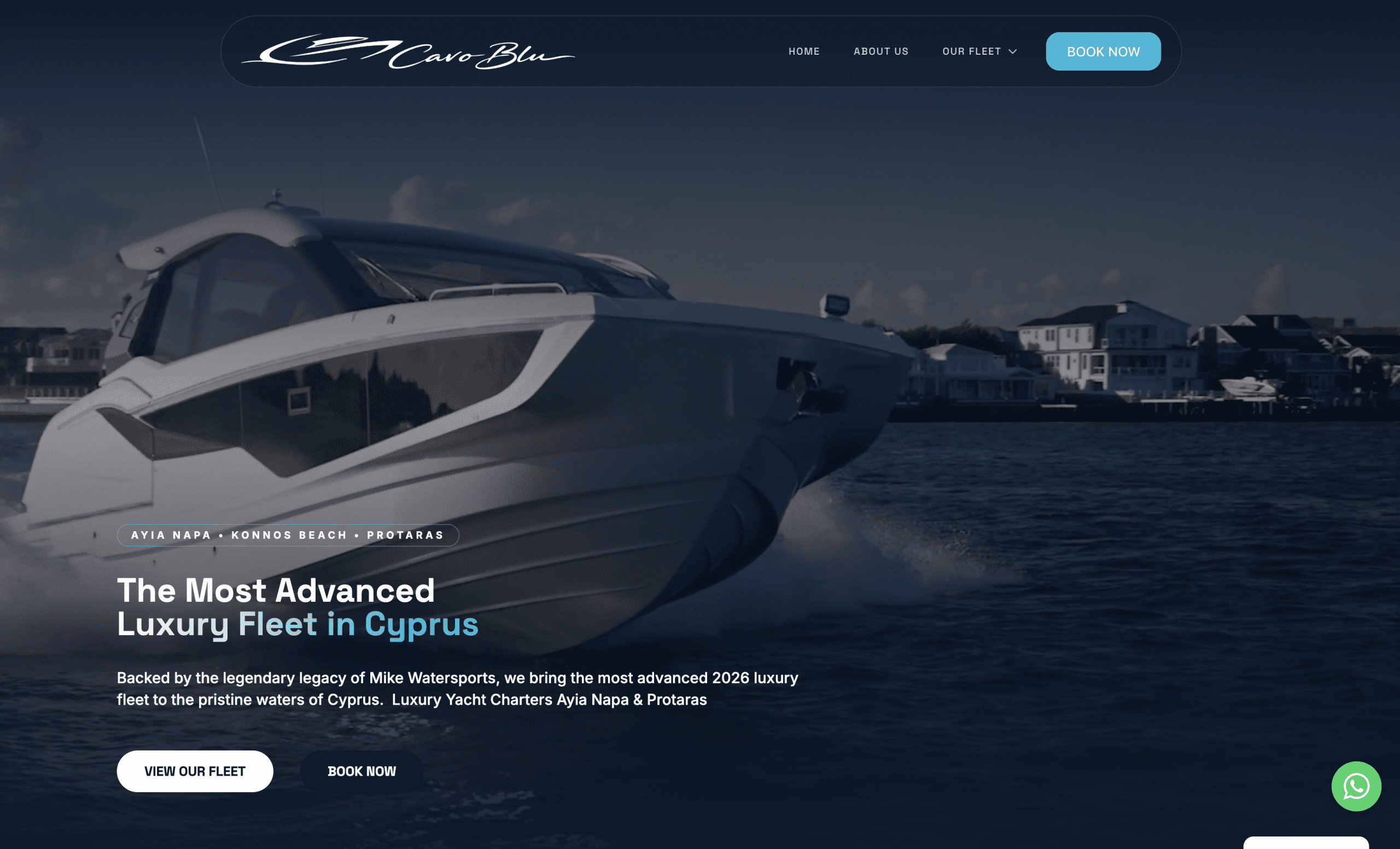 Cavo Blu Luxury Yacht Web Design Case Study